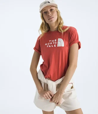 Evolution Sketch Logo Half Dome Kurzarm-T-Shirt für Damen – Grafik